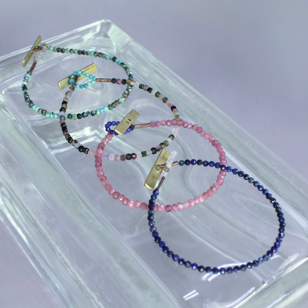 Semi precious stone bracelets by eric silva