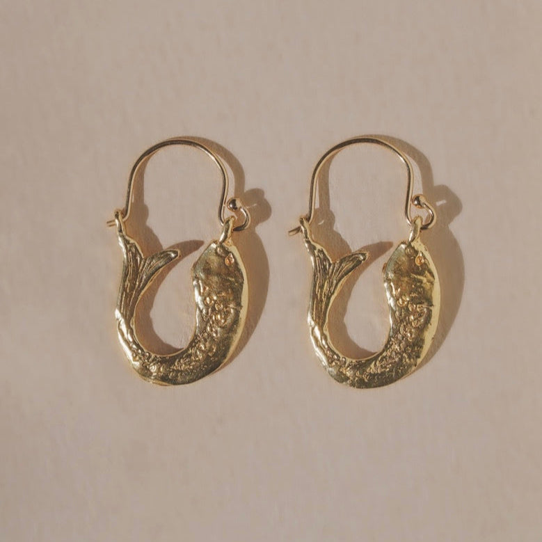 hoop earring in shape of fish