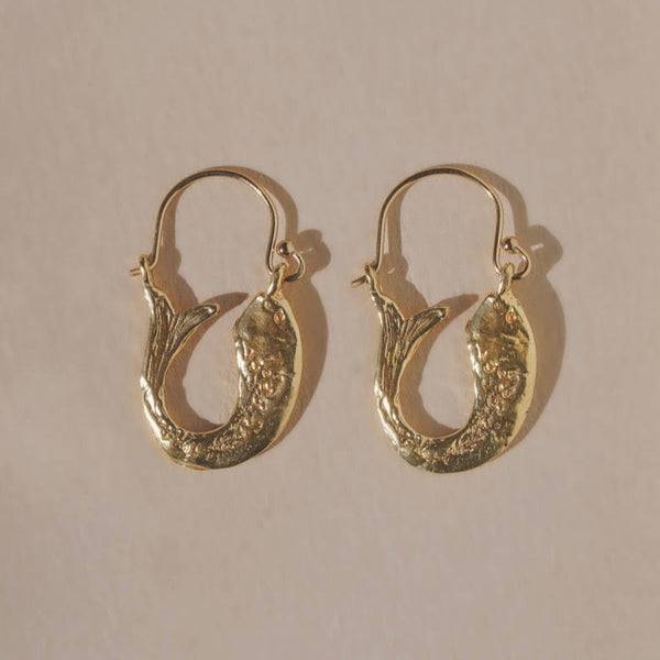 hoop earring in shape of fish
