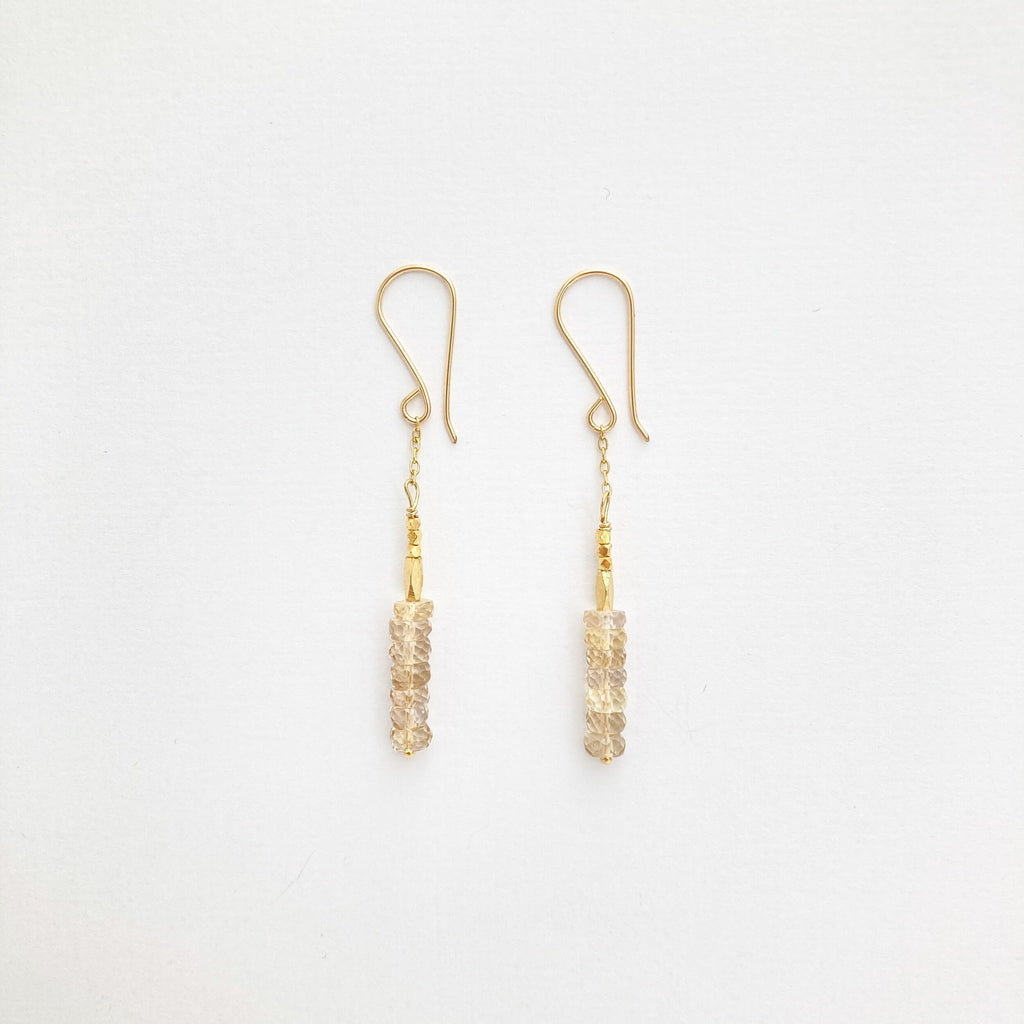 Citrine and Gold Vermeil Bead Earring by Debbie Fisher