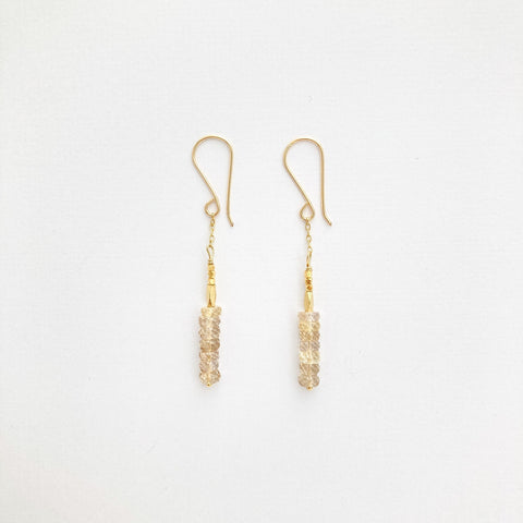 Citrine and Gold Vermeil Bead Earring by Debbie Fisher