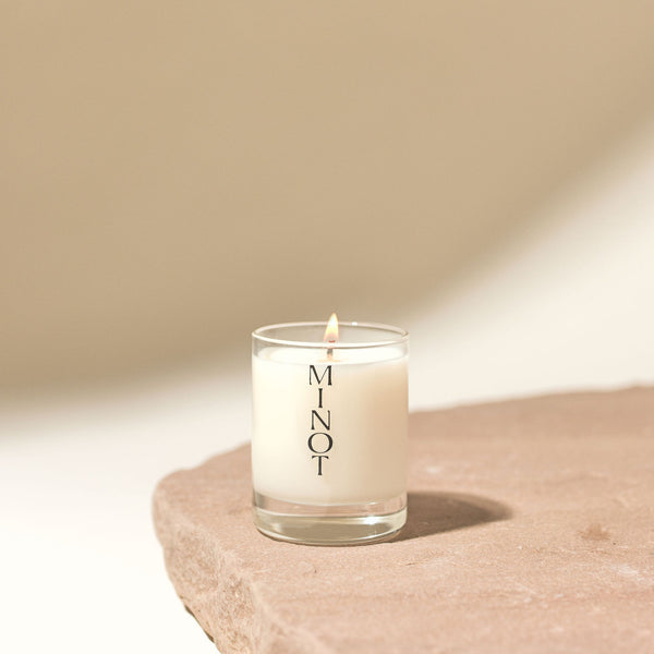 Lit candle