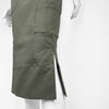 Green cargo skirt on a mannequin against a white background