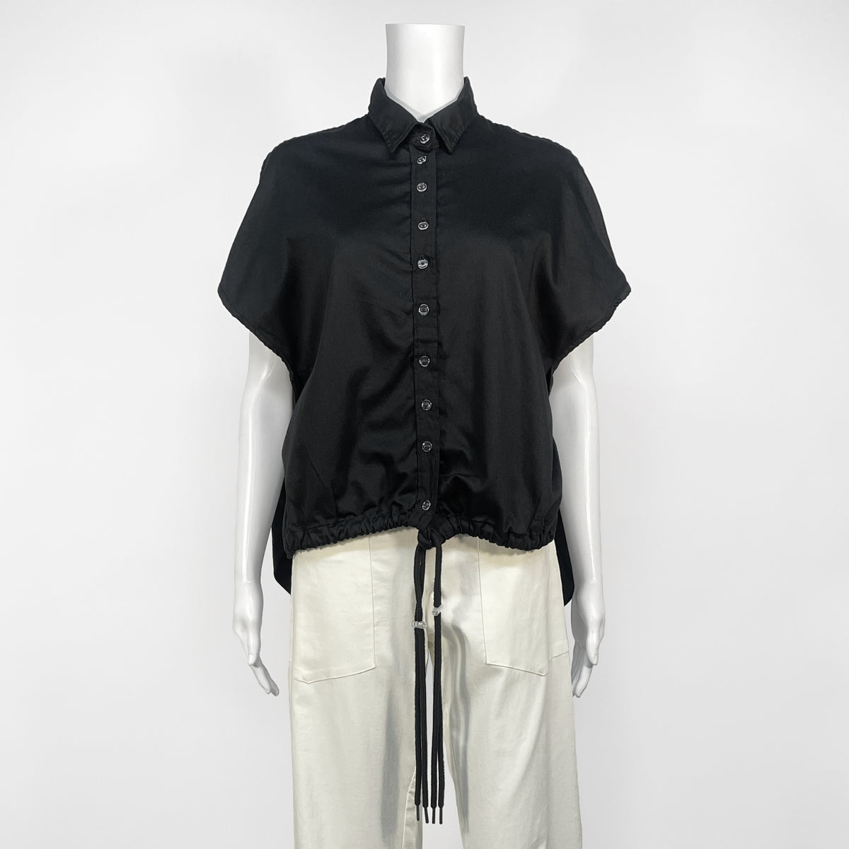 NEW! Stein Button-up in Black Sateen by Paper Temples– Fire Opal Company