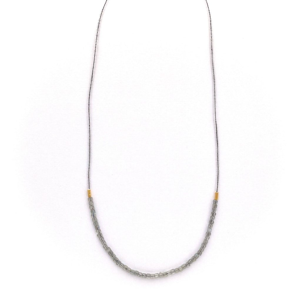 Labradorite and Seed Bead Necklace by Debbie Fisher– Fire Opal Company