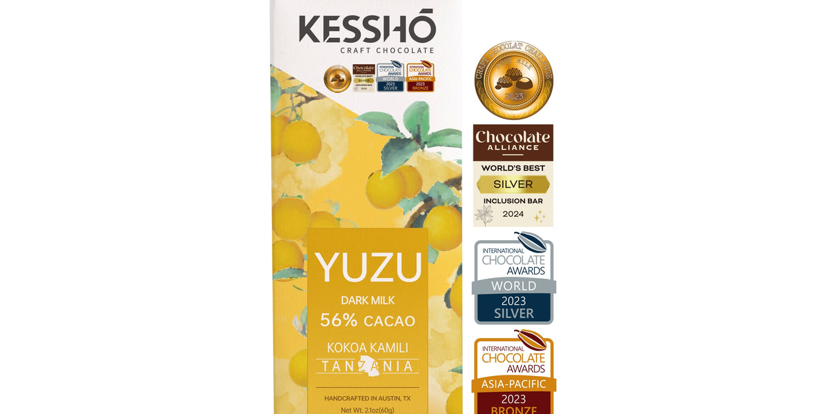 NEW! Yuzu Dark Milk Chocolate Bar by KESSHO Craft Chocolate– Fire