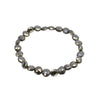 Bracelet with faceted beads on a white background