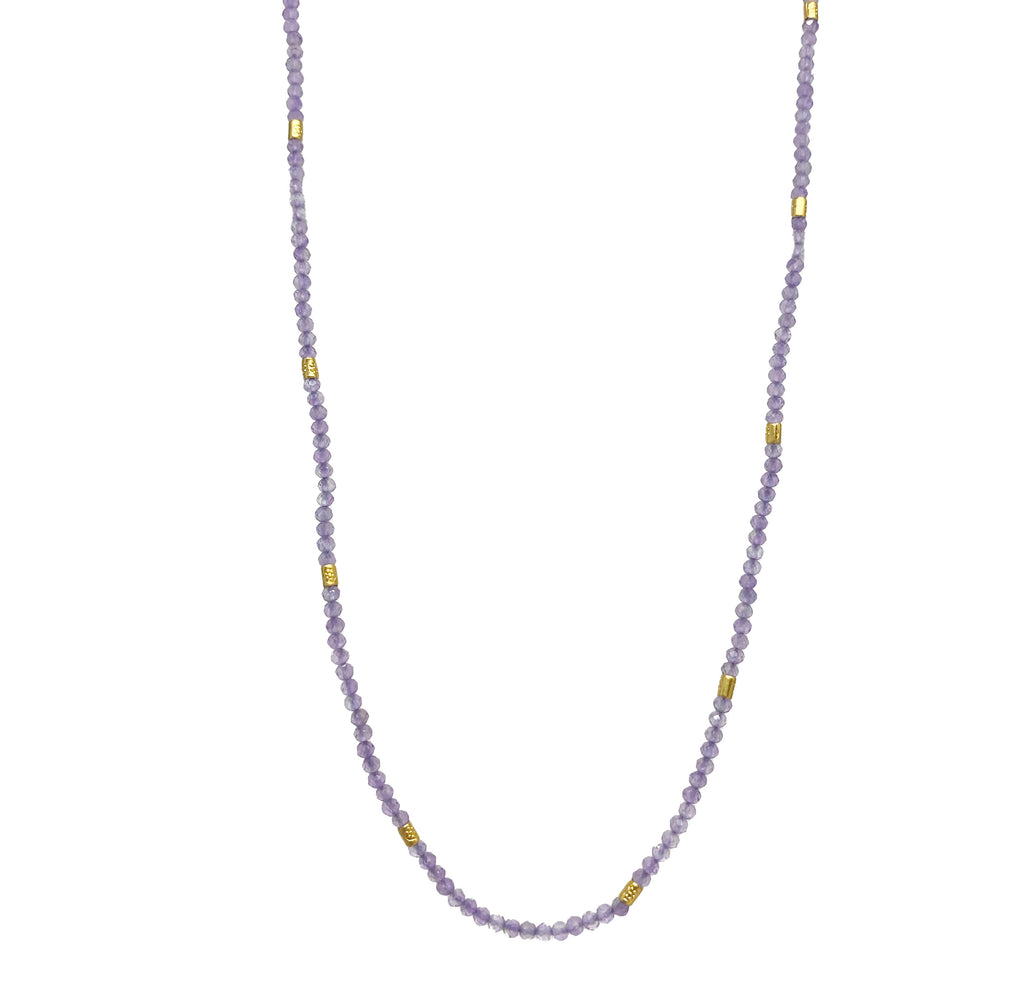 Amethyst and Gold Vermeil Bead Necklace by Debbie Fisher