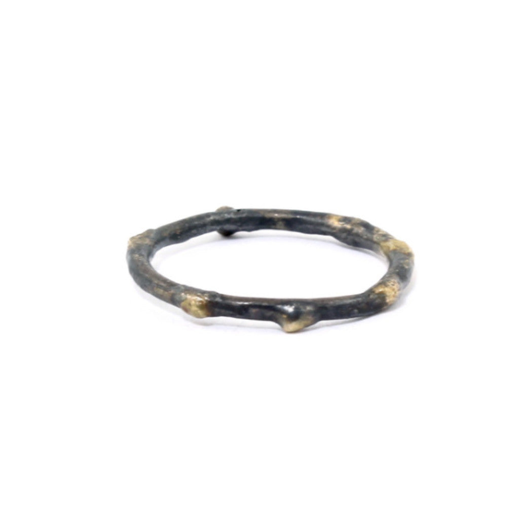 Single Textured Skinny Band by Variance - Fire Opal - 2