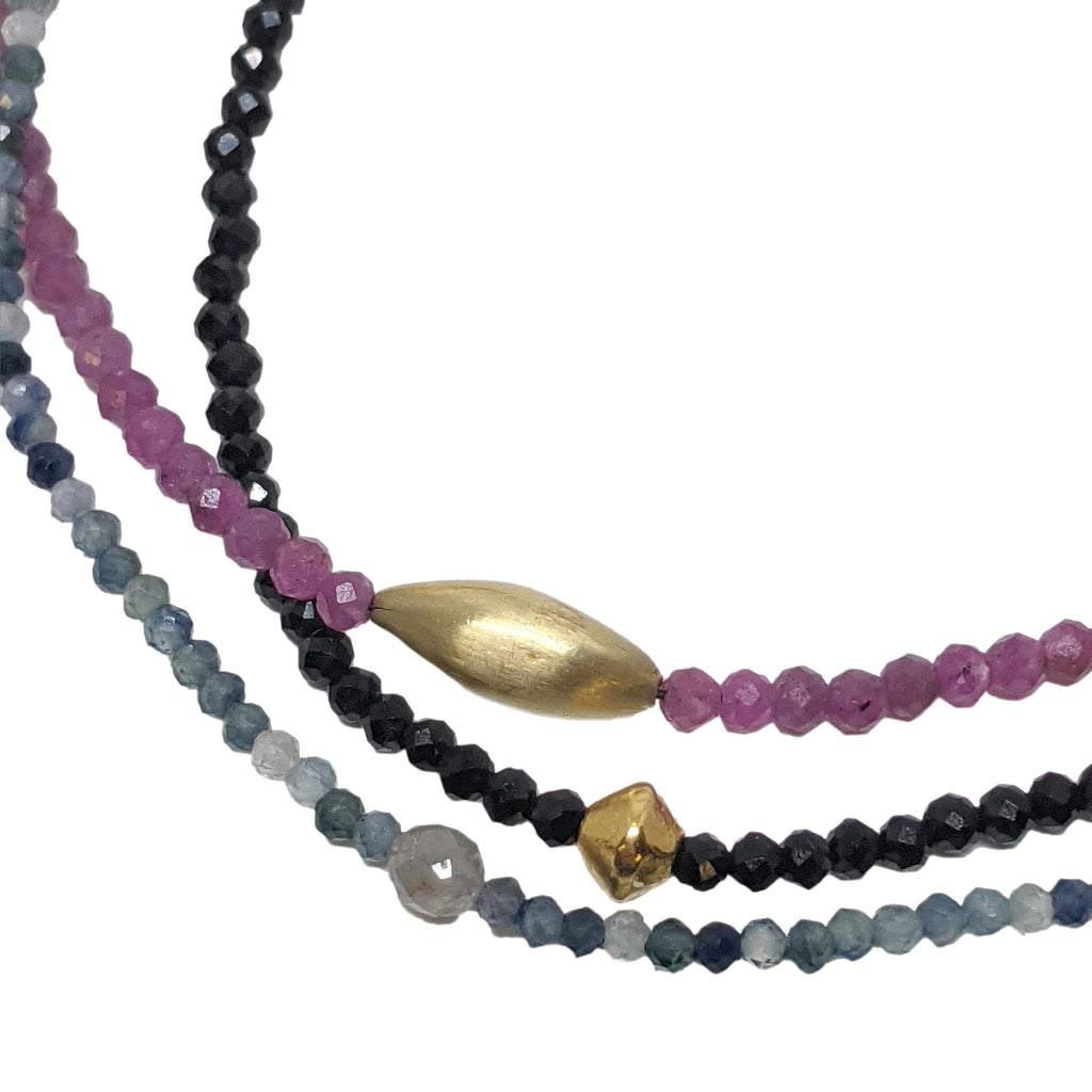 Gemstone bracelets in gold by margaret solow